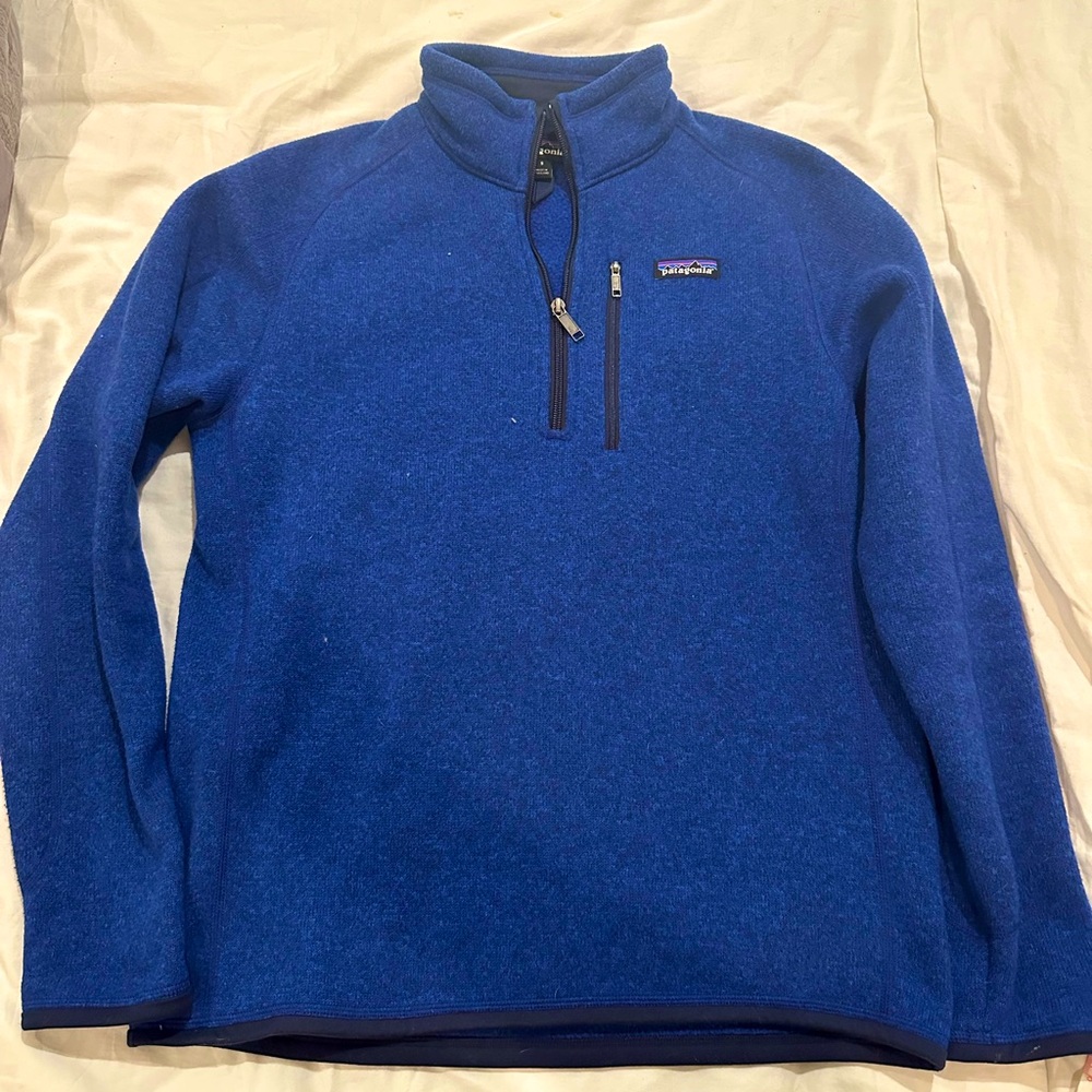 Blue Patagonia quarter zip